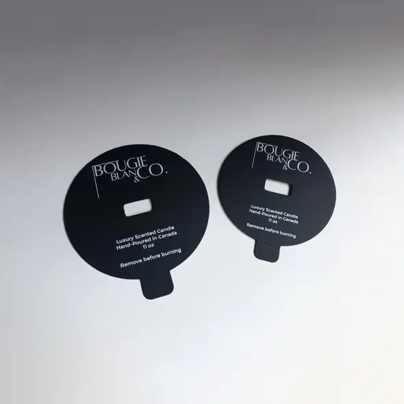 foil stamped candle dust covers