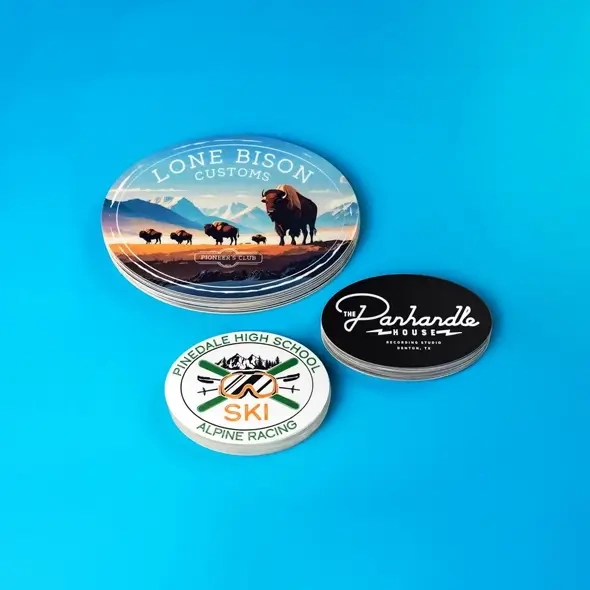 Custom oval roll labels
