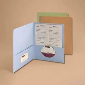 2 Pocket paper folder with brads