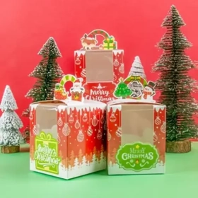 Custom Printed Christmas Cupcake Boxes