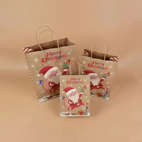 Custom kraft Christmas paper gift bag