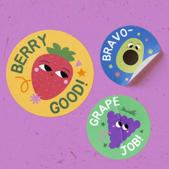 circle-stickers-with-logo