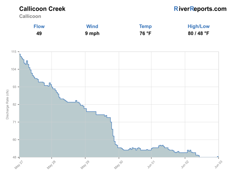 Callicoon Creek at Callicoon RiverReports flow chart