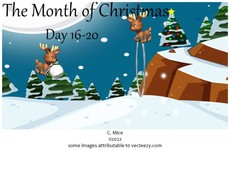 The Month of Christmas - Day 16-20 The Month of Christmas - Day 16-20