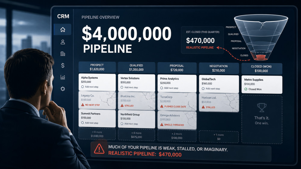 Your CRM Says You Have $4 Million in Pipeline. You Probably Don't.