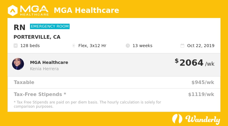 Wanderly Travel Nurse Jobs, Emergency Room, Porterville CA