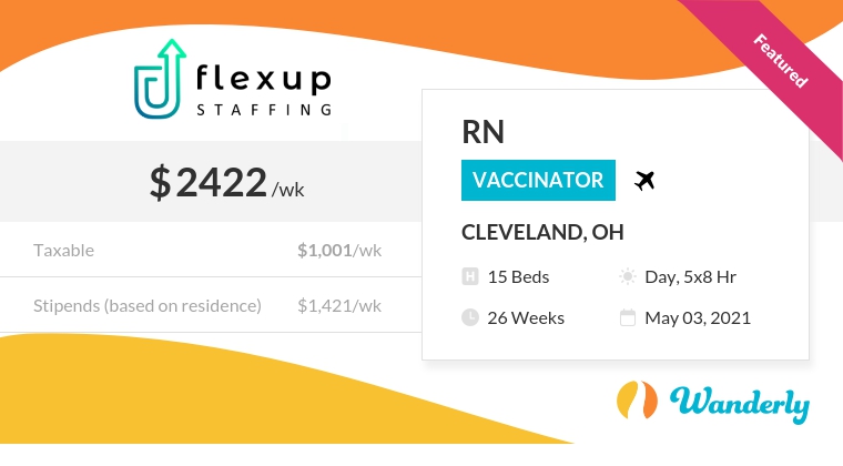 Wanderly Travel Nurse Jobs, Vaccinator, Cleveland OH
