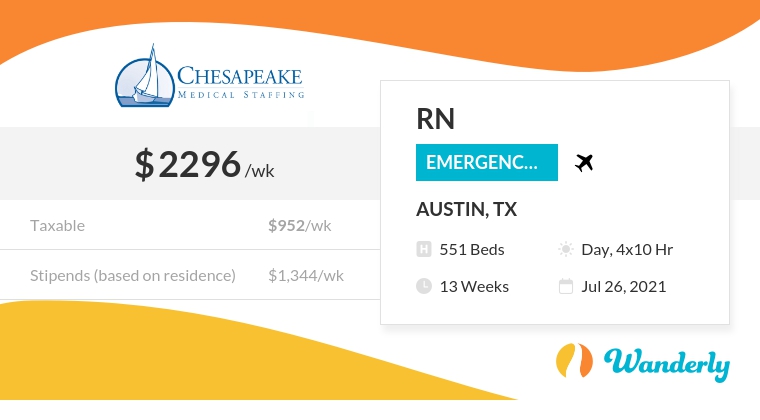 Wanderly Travel Nurse Jobs, Emergency Room, Austin TX