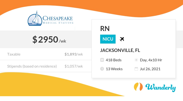 Wanderly Travel Nurse Jobs, NICU, Jacksonville FL