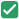 A small green box containing a white checkmark indicating available