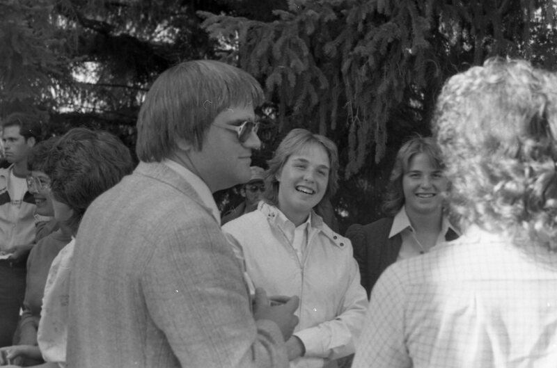 1983 Student Reception at President Dave Gilbert's House 02