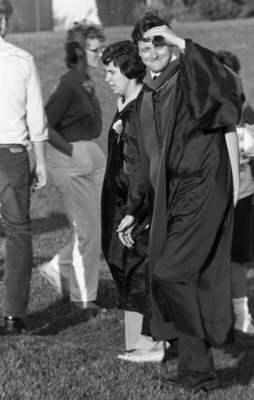 1987 Graduation, Faculty Outdoors 05
