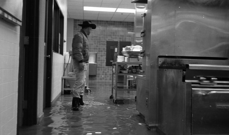 1978 Hoke Hall, Flood Damage to Kitchen 01