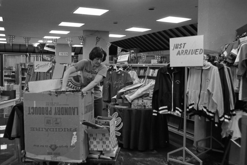 1978 Hoke Hall, Flood Bookstore Cleanup 07
