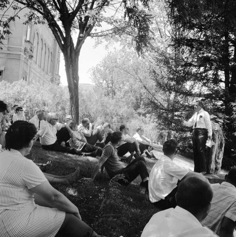 1968 Unidentified Guest Speaker, Outdoors 03