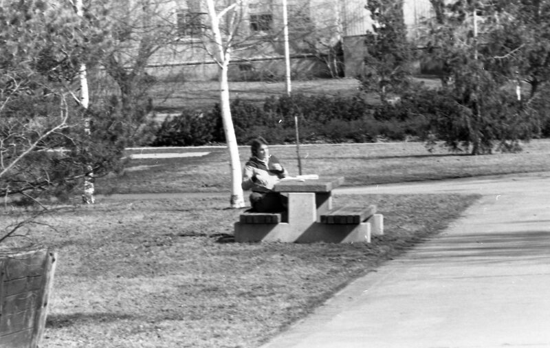 1985 Students, March Outdoor Candid Shots 04