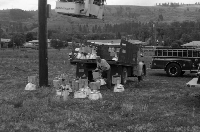 1983 Football Field, Lights Installation 03