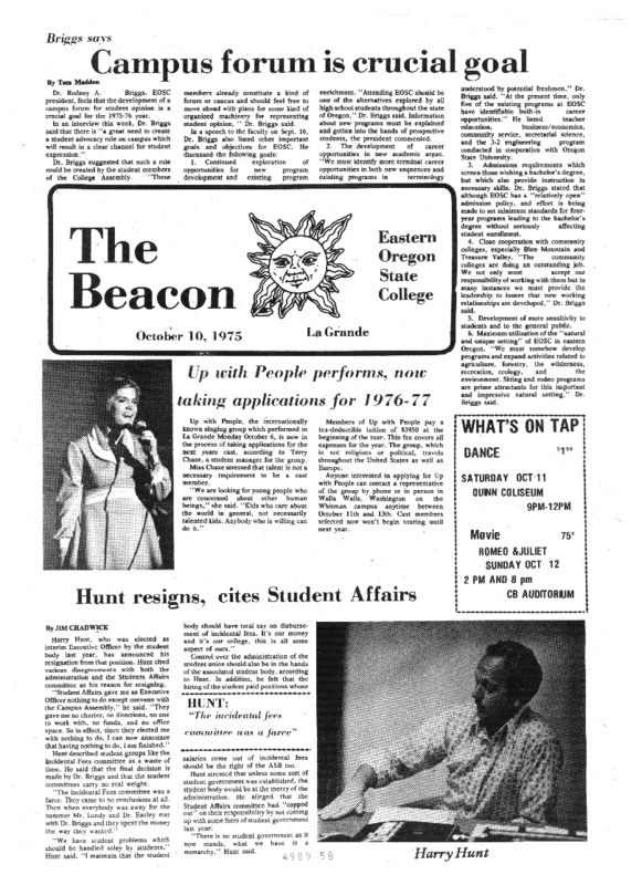 1975-76 Eastern Oregon College Beacon