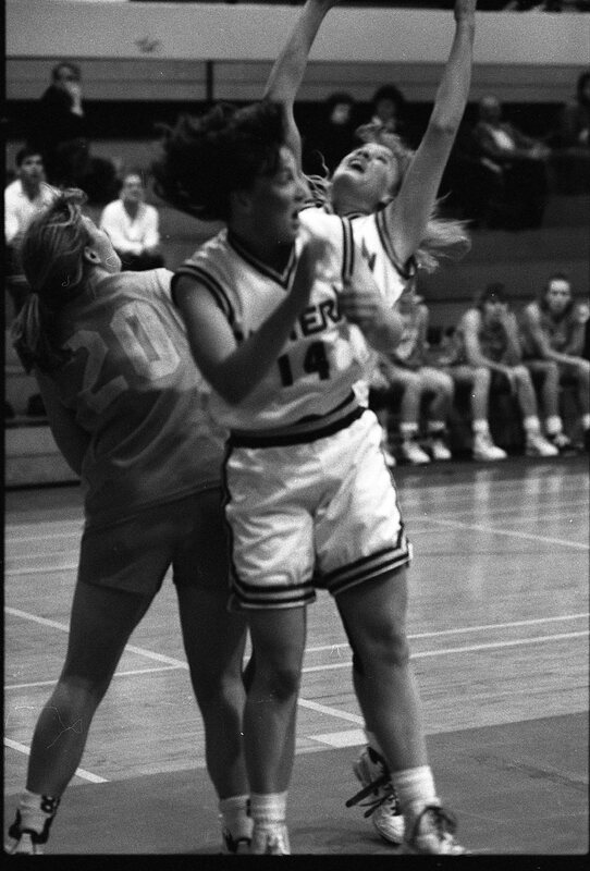 1991 Women's Basketball Action, Western Baptist at EOSC 12