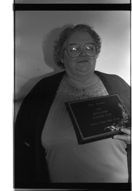 1989 Distinguished Staff Award, Anne Isaacson 01