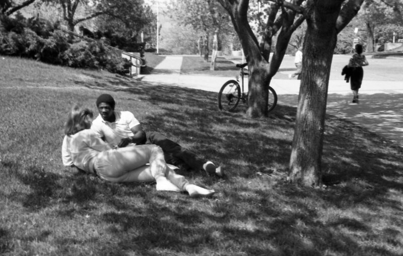 1985 Students, April Outdoor Candid Shots 07