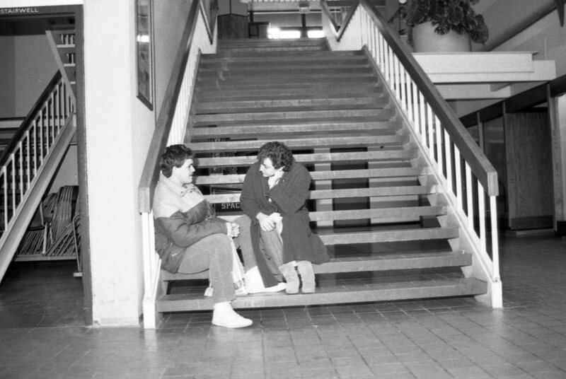 1986 Students, Couple on Stairs 04