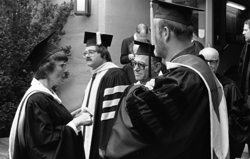 1981 Graduation, Faculty Outdoors 03