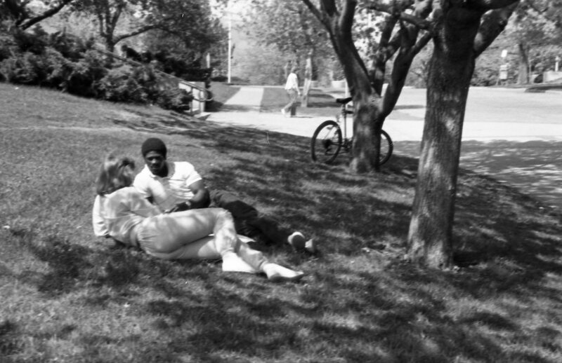 1985 Students, April Outdoor Candid Shots 06