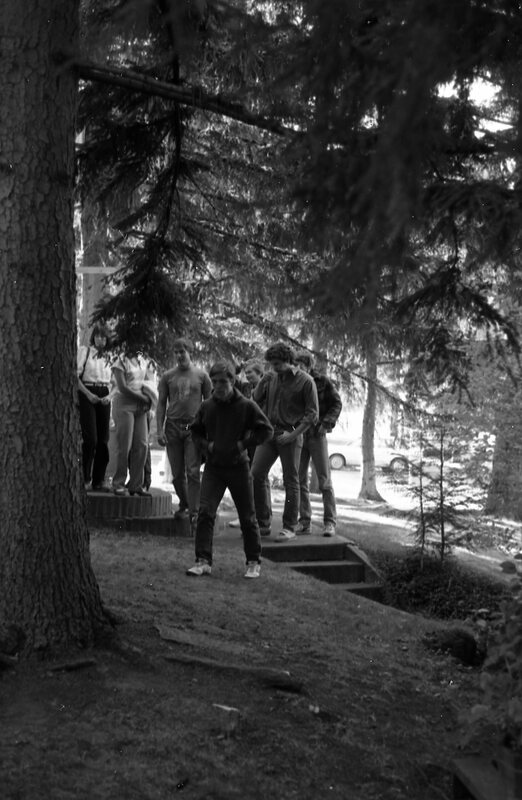 1983 Student Reception at President Dave Gilbert's House 09
