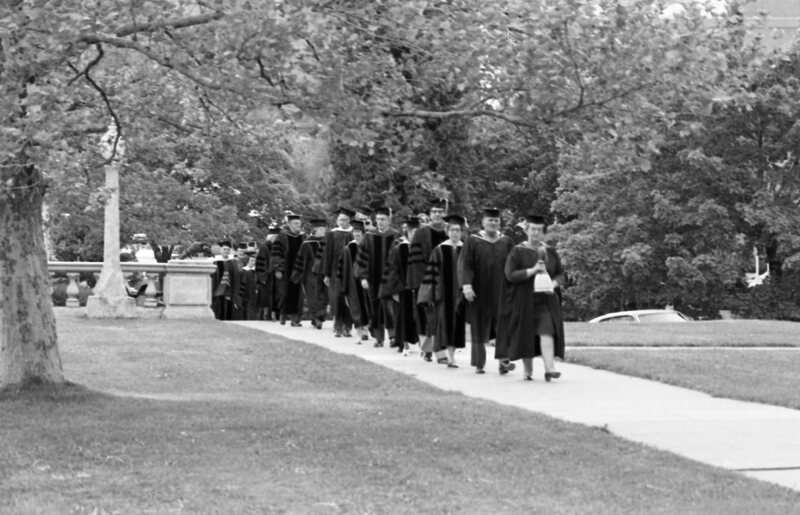 1976 Graduation, Faculty Walk 03