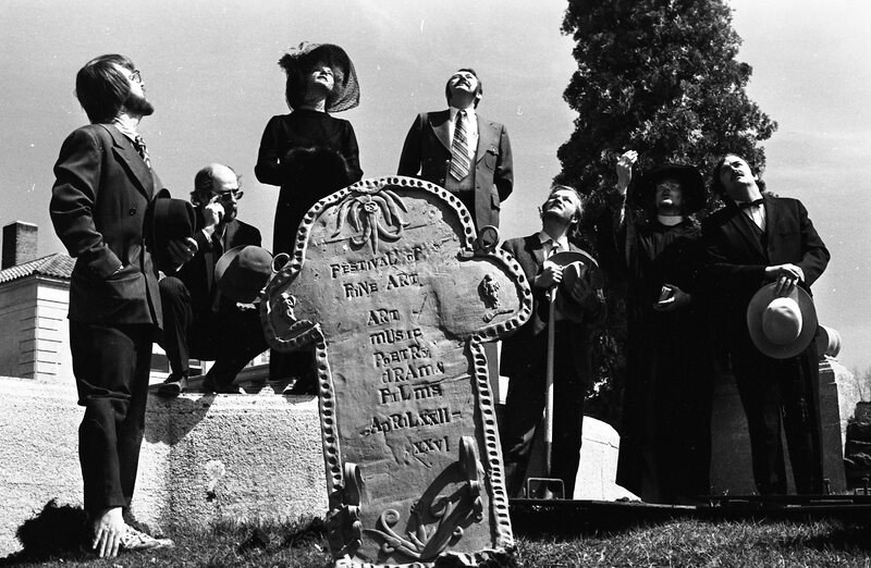 1974 Employees, Mock Funeral 07