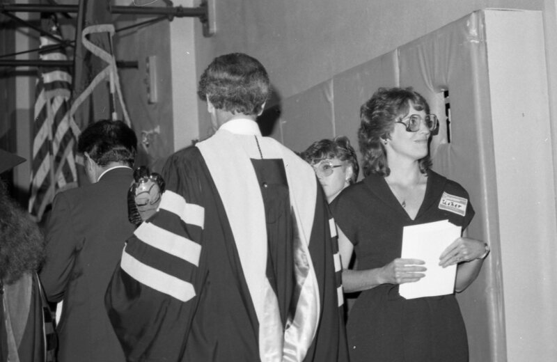 1985 Graduation, Faculty Walk 07
