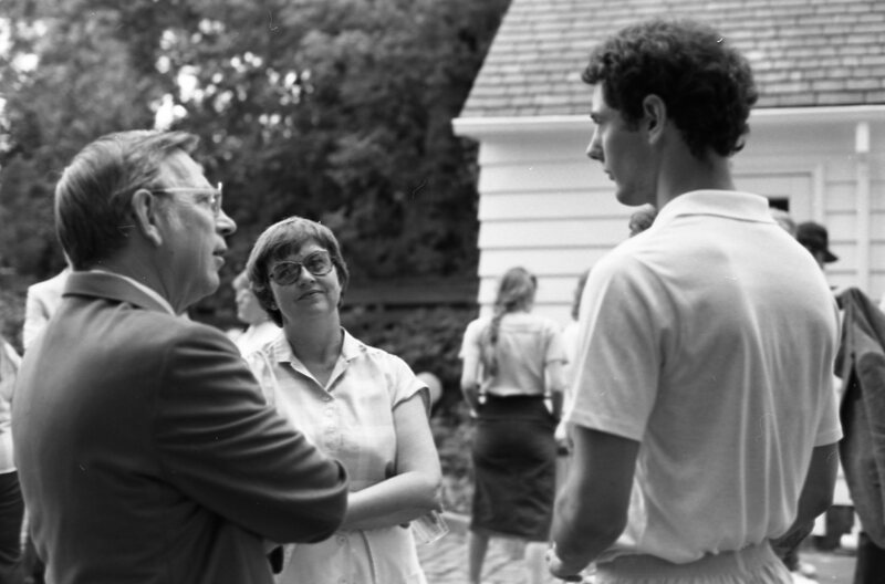 1984 Student Reception at President Gilbert's House 02
