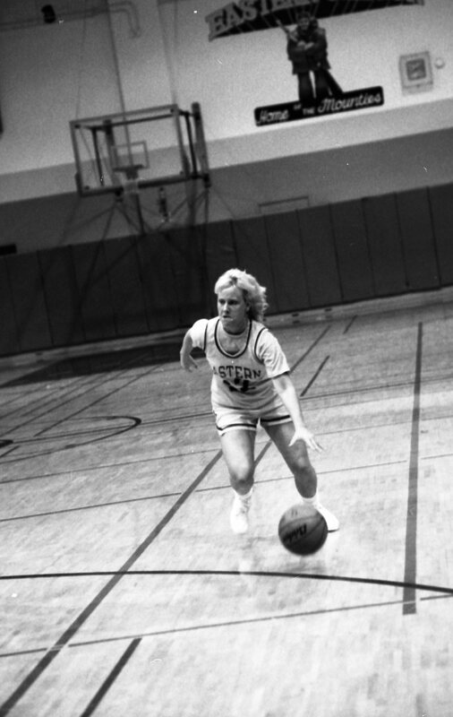 1987 Women's Basketball Action, George Fox at EOSC 22
