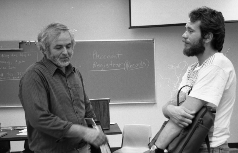 1985 August, Student Consults Professor 02