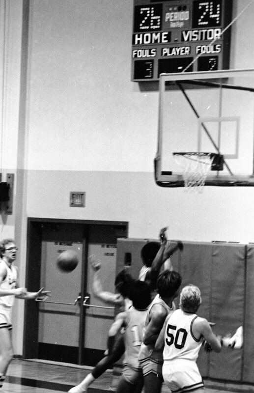 1983 Men's Basketball, EOSC vs. Idaho State, Action 30