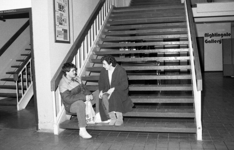 1986 Students, Couple on Stairs 02