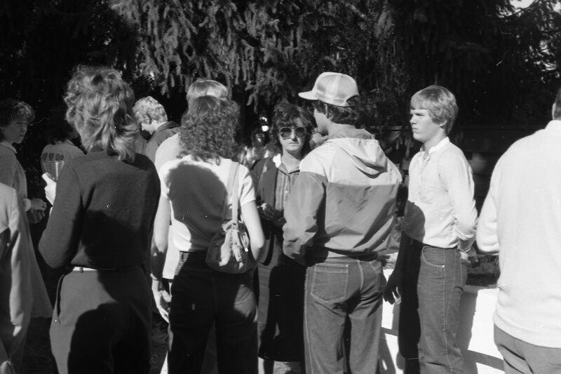 1983 Student Reception at President Dave Gilbert's House 12
