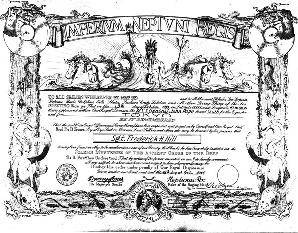 King Neptune Certificate