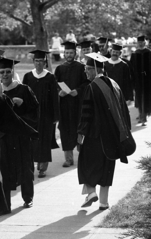 1979 Graduation, Faculty Walk 04