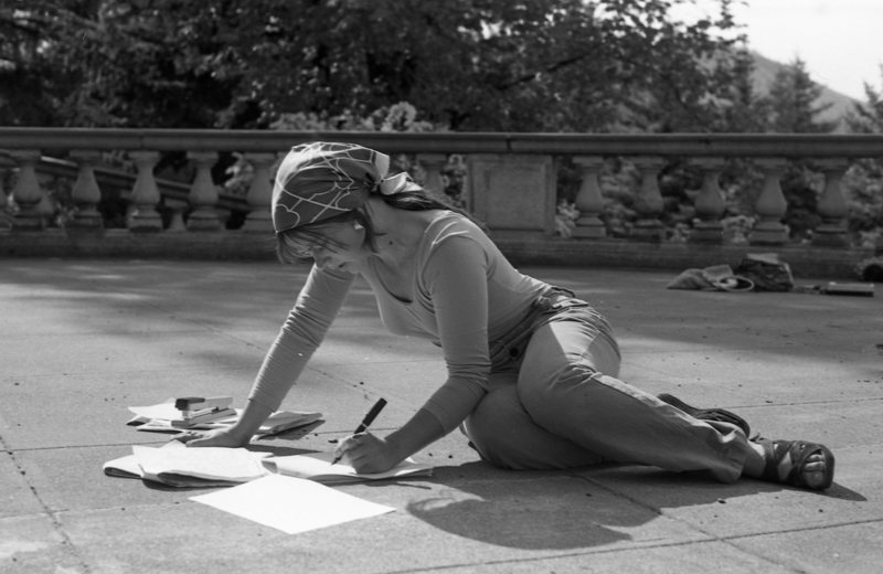 1977 Students, Paperwork Outdoors 03