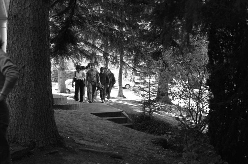 1983 Student Reception at President Dave Gilbert's House 08