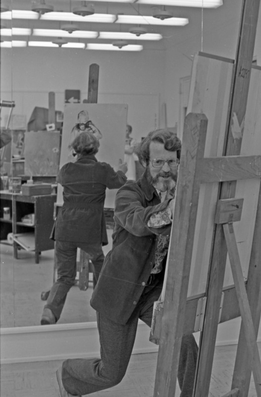 1976 Employees, Ian Gatley Sketching Photographer Mark Claesgens 04