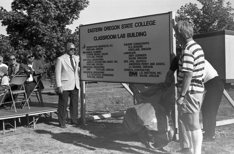 1988 Loso Hall, Groundbreaking Ceremony, Sign 12