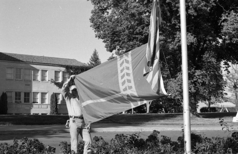 1979 Flags Being Hung 4