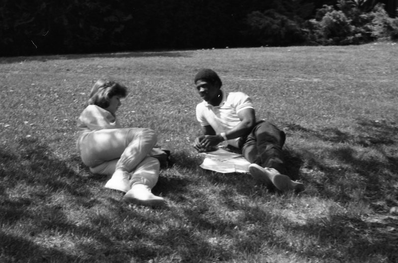 1985 Students, April Outdoor Candid Shots 04