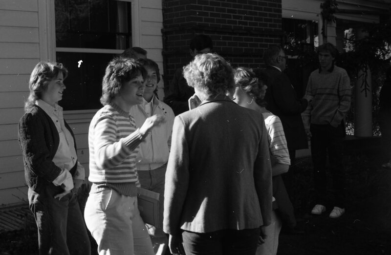 1983 Student Reception at President Dave Gilbert's House 13