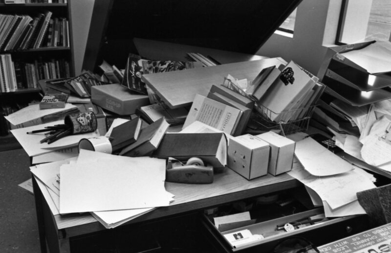 1978 Employee, Ralph Lewis' Office in Disarray 07