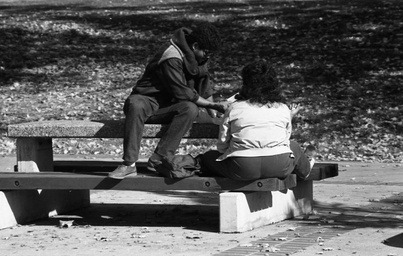 1985 Students, October Outdoor Candid Shots 03