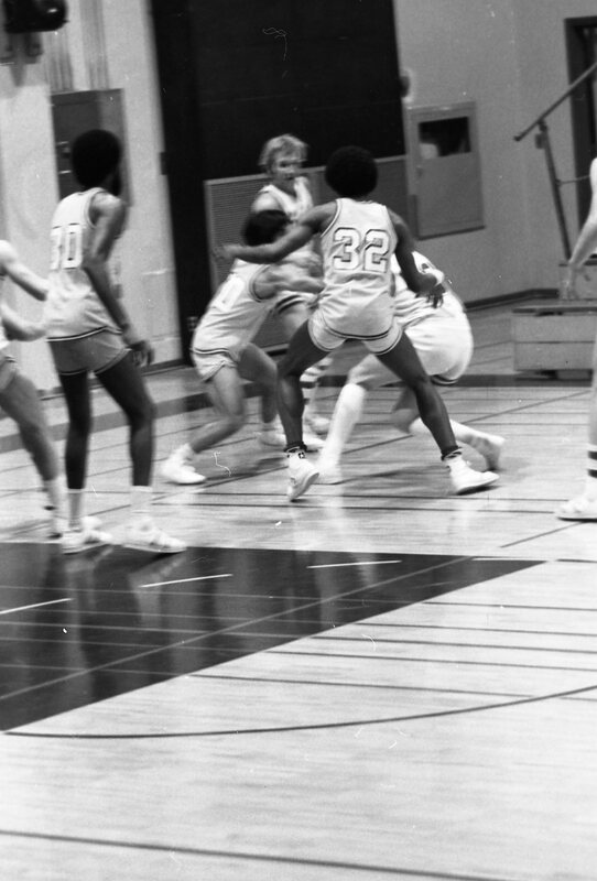 1983 Men's Basketball, EOSC vs. Idaho State, Action 10